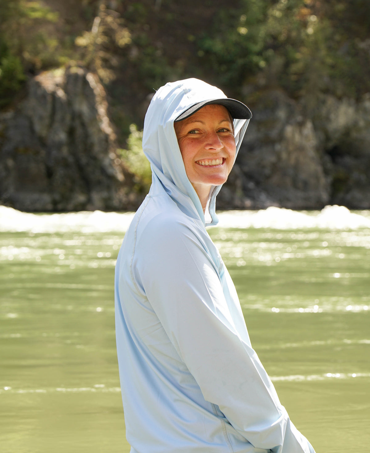 High-N-Dry Sun Hoody (Tall Fit) - Light Blue